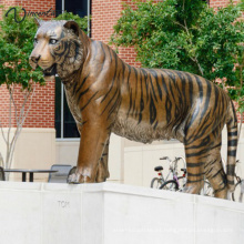 Estatua de bronce de alta calidad del tigre de Bengala del tamaño natural de la decoración del jardín